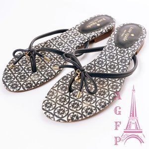 Kate spade Mistic leather slip on navy sandals